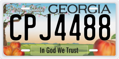 GA license plate CPJ4488