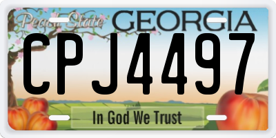 GA license plate CPJ4497