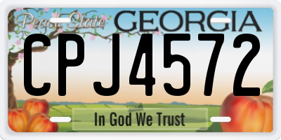 GA license plate CPJ4572