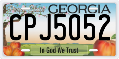GA license plate CPJ5052