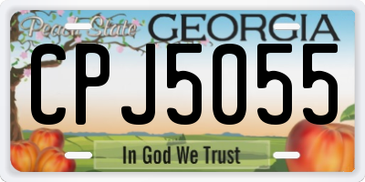 GA license plate CPJ5055