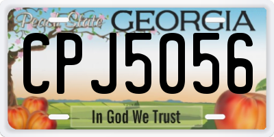 GA license plate CPJ5056