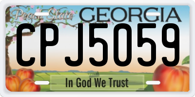 GA license plate CPJ5059
