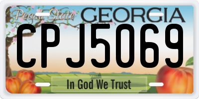GA license plate CPJ5069