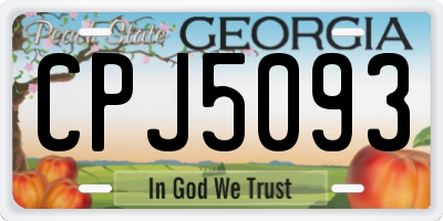 GA license plate CPJ5093