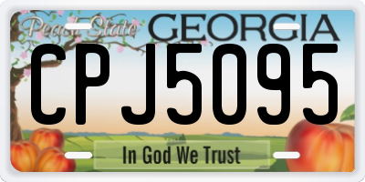 GA license plate CPJ5095