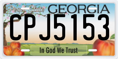 GA license plate CPJ5153