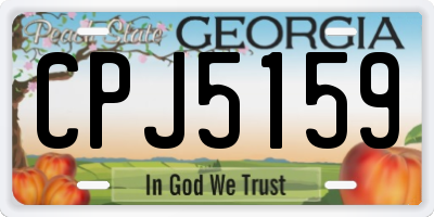 GA license plate CPJ5159