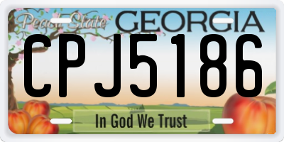 GA license plate CPJ5186