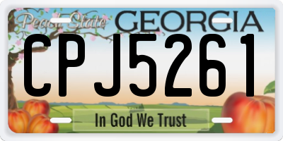 GA license plate CPJ5261