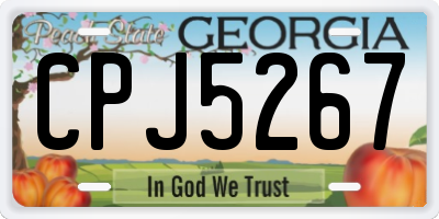 GA license plate CPJ5267