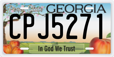 GA license plate CPJ5271