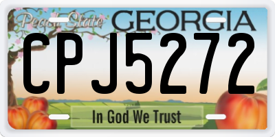 GA license plate CPJ5272