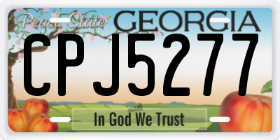 GA license plate CPJ5277