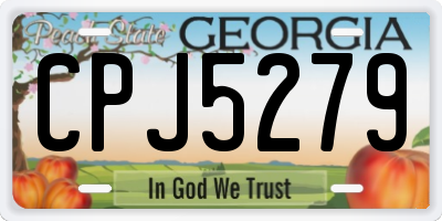 GA license plate CPJ5279