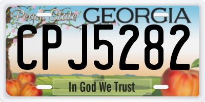GA license plate CPJ5282