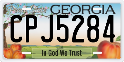 GA license plate CPJ5284