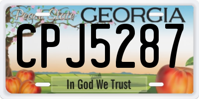 GA license plate CPJ5287