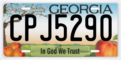 GA license plate CPJ5290
