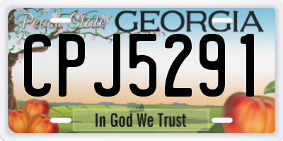 GA license plate CPJ5291