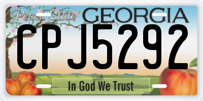 GA license plate CPJ5292