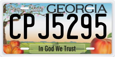 GA license plate CPJ5295
