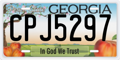 GA license plate CPJ5297