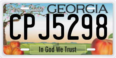 GA license plate CPJ5298