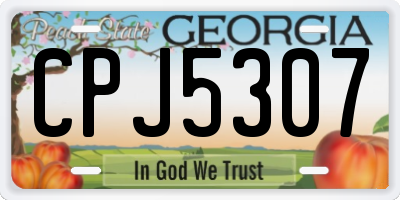 GA license plate CPJ5307