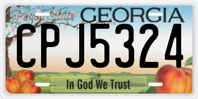GA license plate CPJ5324