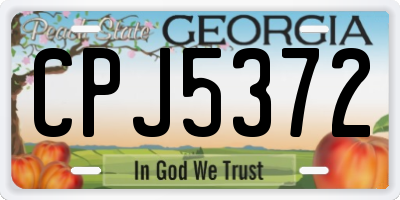 GA license plate CPJ5372