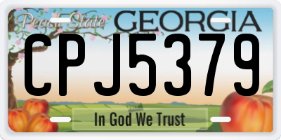GA license plate CPJ5379