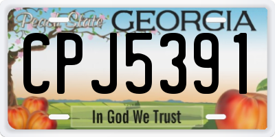 GA license plate CPJ5391