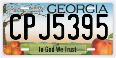 GA license plate CPJ5395