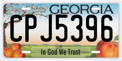 GA license plate CPJ5396