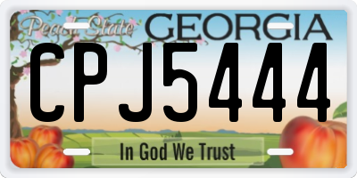 GA license plate CPJ5444