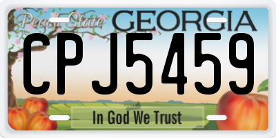 GA license plate CPJ5459