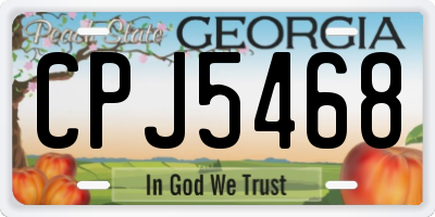 GA license plate CPJ5468