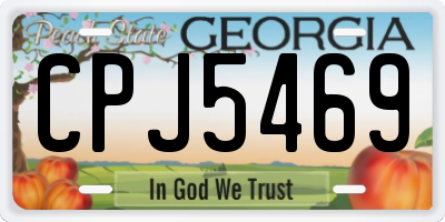 GA license plate CPJ5469
