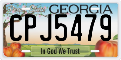 GA license plate CPJ5479