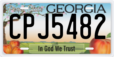 GA license plate CPJ5482