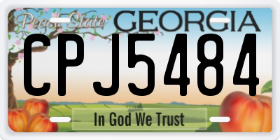 GA license plate CPJ5484