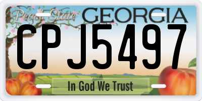 GA license plate CPJ5497