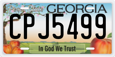 GA license plate CPJ5499