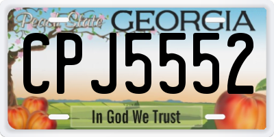 GA license plate CPJ5552