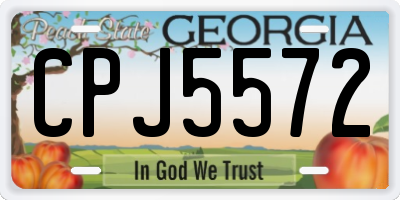 GA license plate CPJ5572