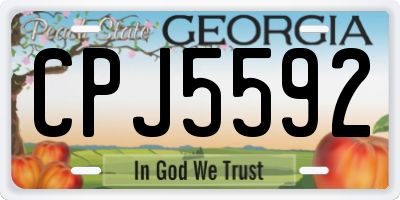 GA license plate CPJ5592