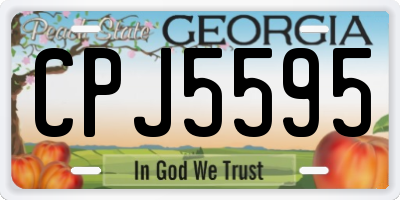 GA license plate CPJ5595