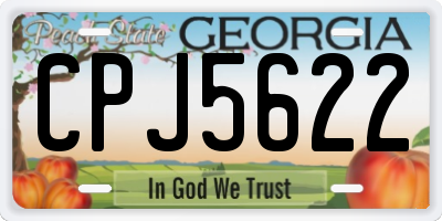 GA license plate CPJ5622