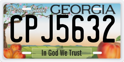 GA license plate CPJ5632